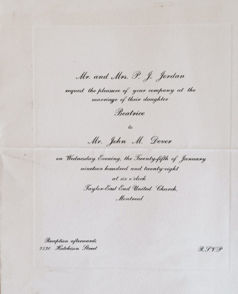 Wedding invitation