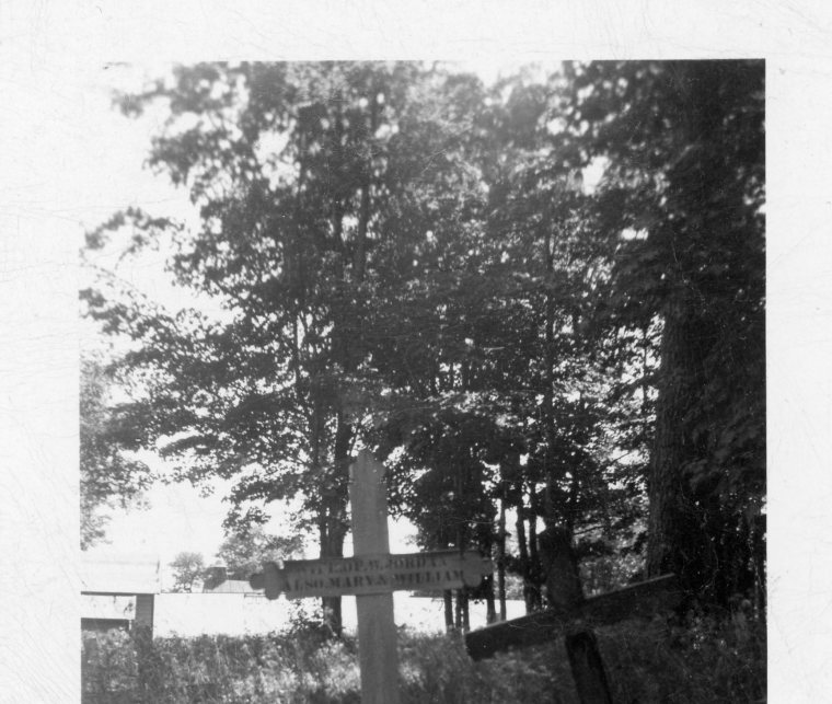 _____ Jordan also Mary & William. St. Patrick's Cemetery, Quebec City. After a visit to the cemetery in the 1990's no sign of this cross was found.