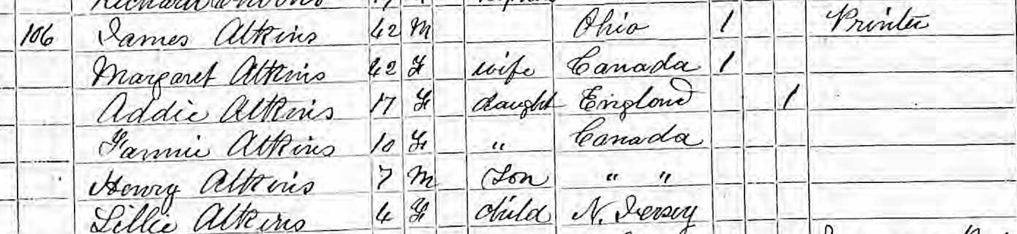 Atkins family, Brooklyn Ward 21, Kings, New York, USA, Ancestry.com