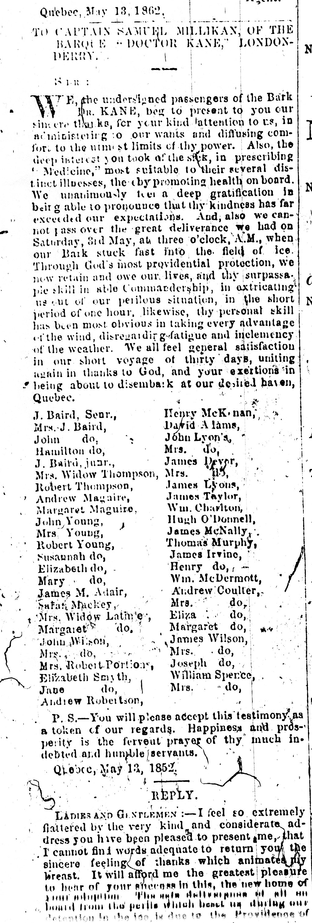 Dever, James ship Dr. K165