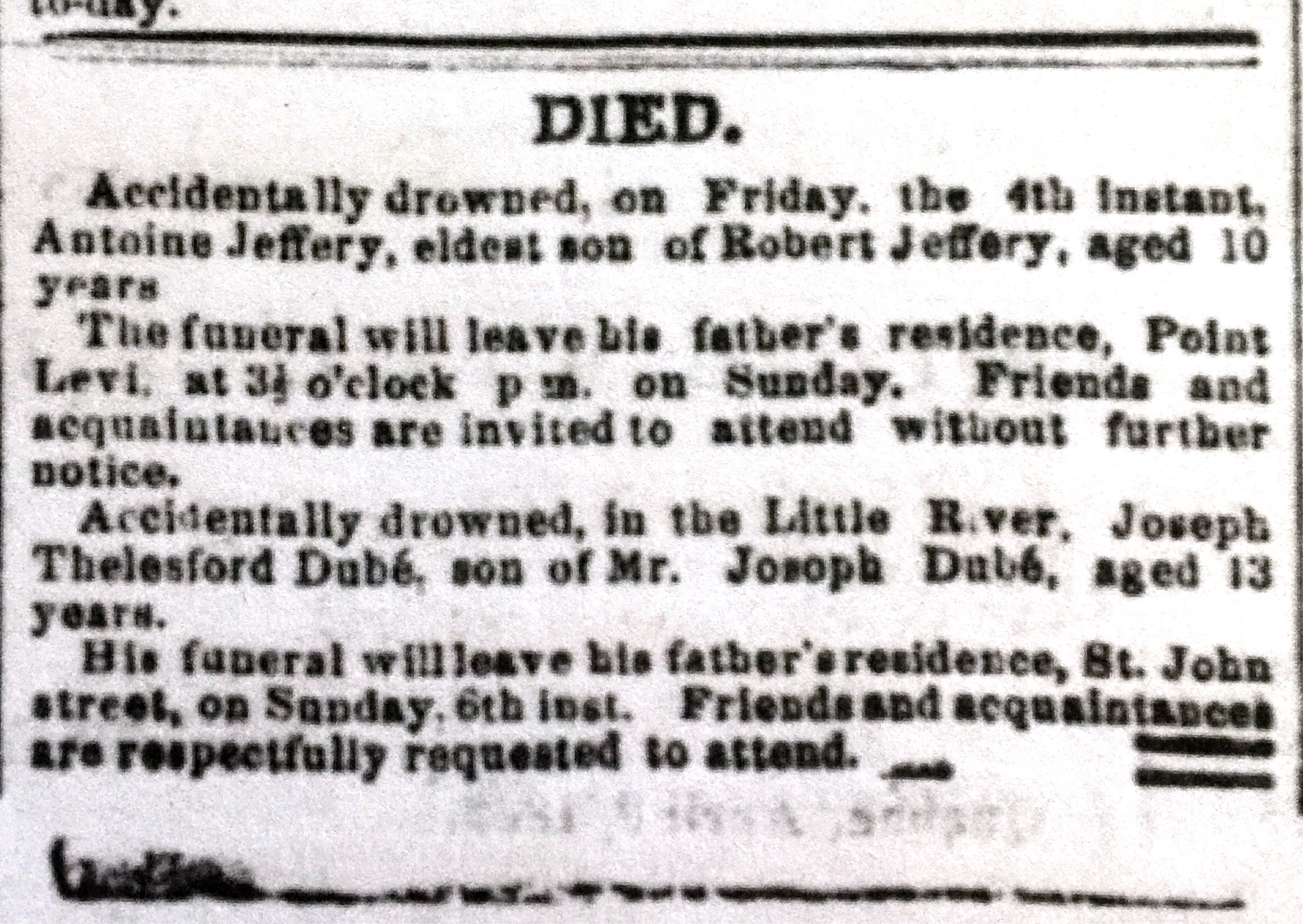 JEFFERY, Antoine obit The Morning Chronicle Jul 5 1862 p2.JPG