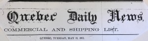 Londonderry to Quebec on the Dr. Kane in&nbsp;1862