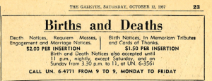 The Gazette, Montreal B/M/D – Oct 12,&nbsp;1957