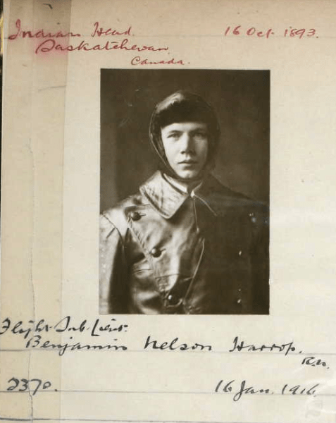 My Military Ancestor – Benjamin Nelson Harrop WWI Pilot