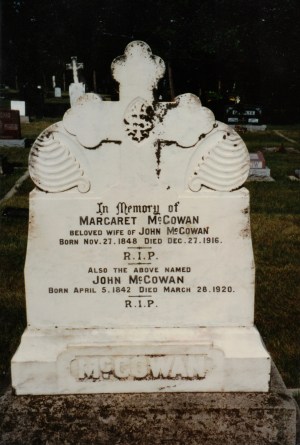 McGowan stone, King Cemetery