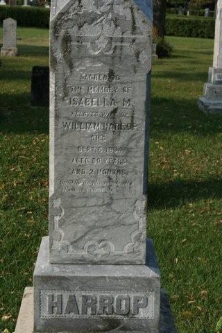 Harrop, Isabelle headstone
