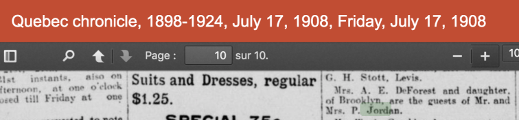 Liliian & Arthur DeForest visits Peter Jordan family