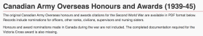 WWII Honours & Awards Indexed on Library and Archives&nbsp;Website