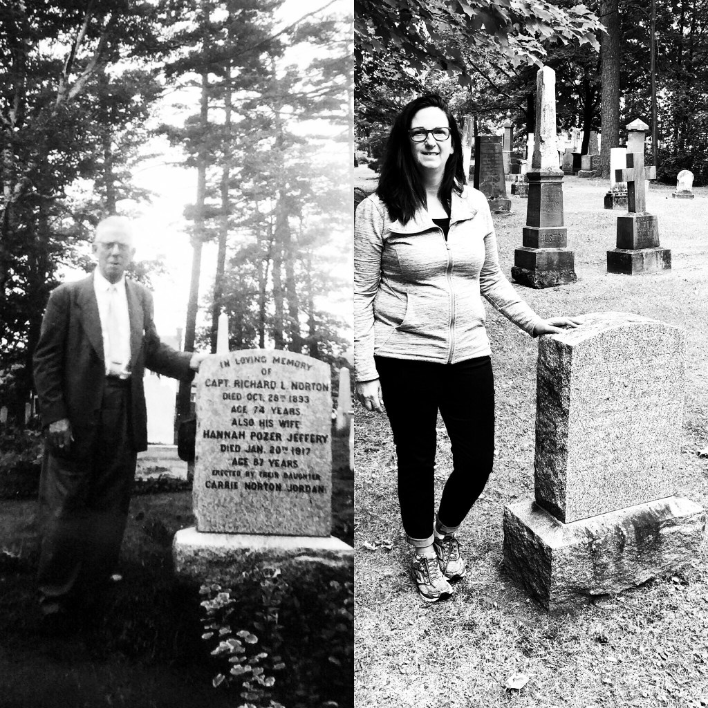 Patricia Greber at the Mount Hermon headstone